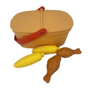 1988 Fisher Price Fun With Food Pack A Picnic Basket 2109 Drumsticks Corn Cob